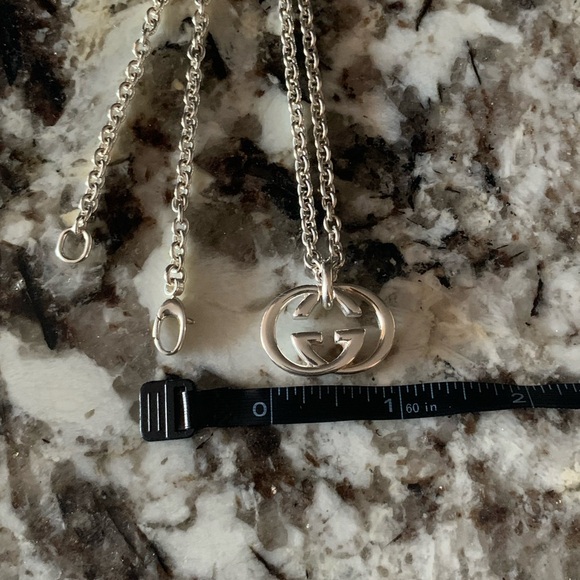 GUCCI Vintage Interlocking GG Necklace, Approx. 19" - Picture 9 of 13